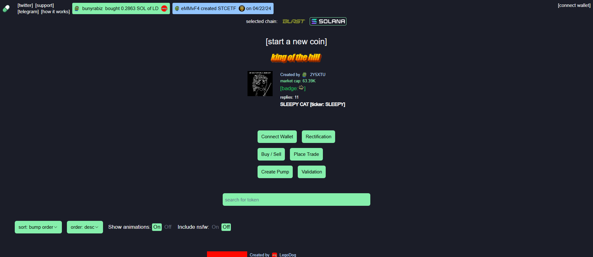 Screenshot of pump-ie.pages.dev