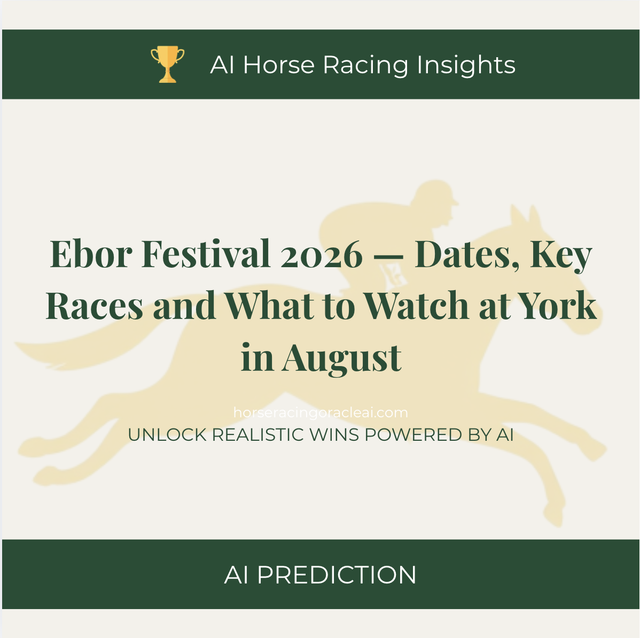 Ebor Festival 2026 — Dates, Key Races and What to Watch at York in August