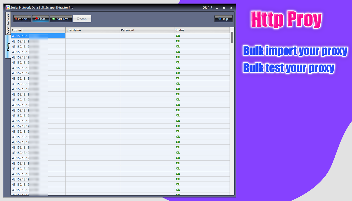 Social Network Data Bulk Scrape & Extractor