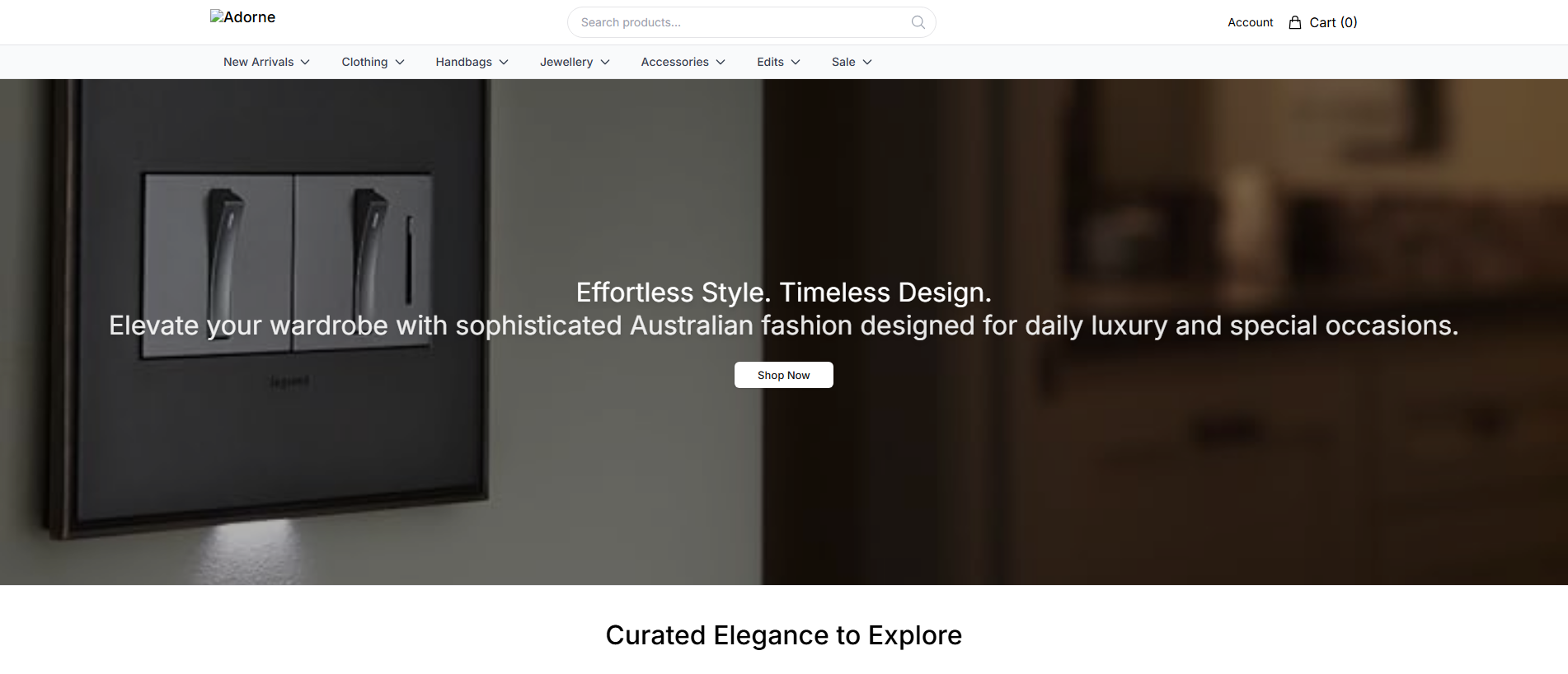 Stored capture of adorne.shop