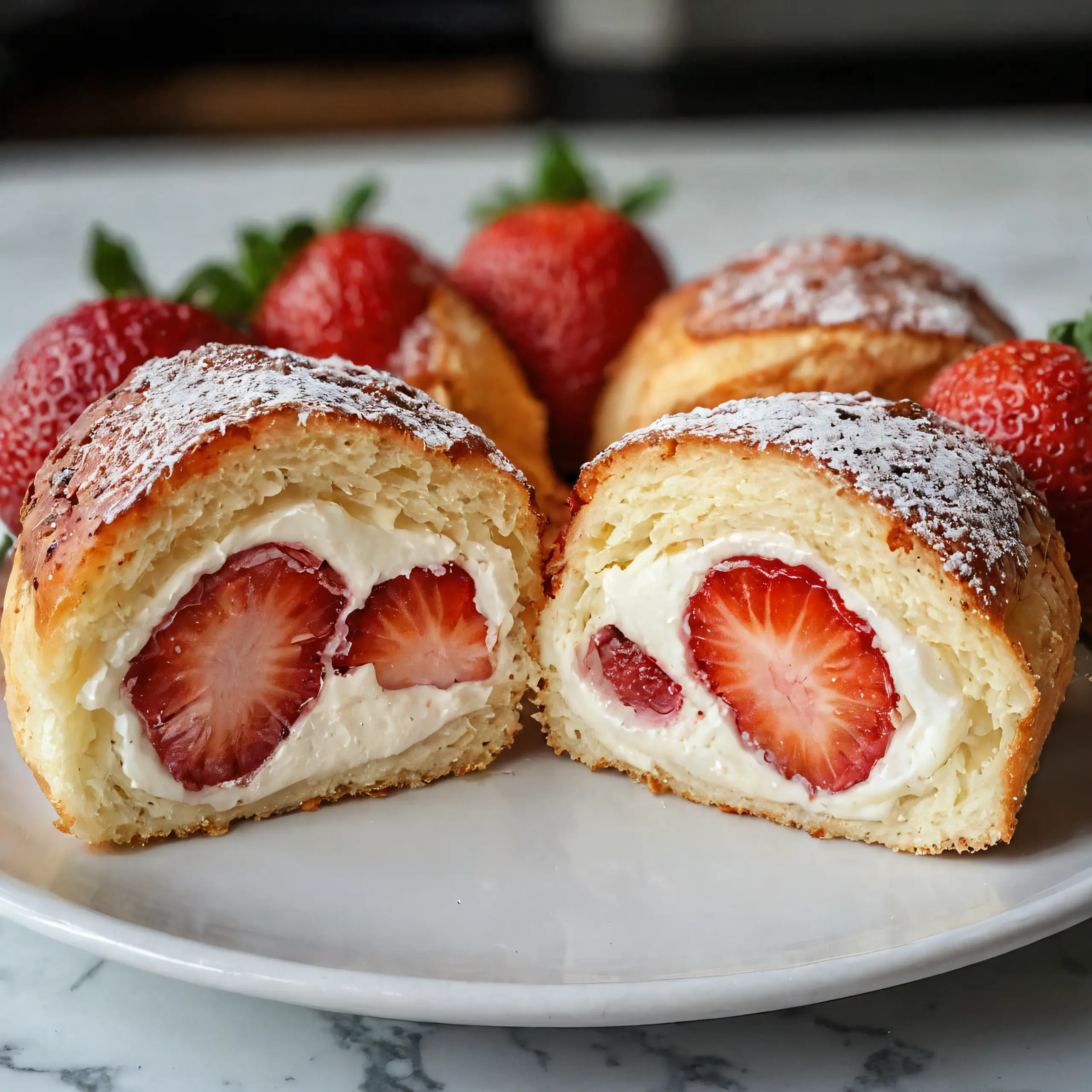 Strawberry Shortcake Cheesecake Rolls