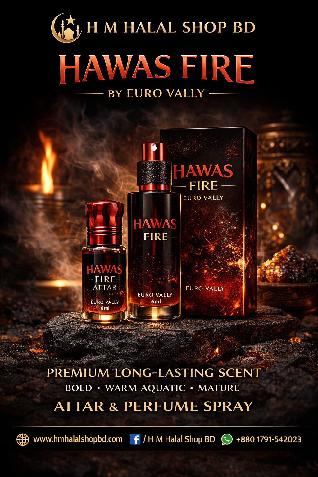 Hawas Fire by Euro Vally – Premium Attar & Perfume Spray
