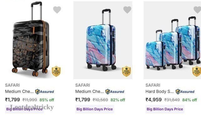Safari Suitcases Upto Offer Image