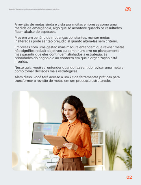 Guia de decisão para revisão de metas