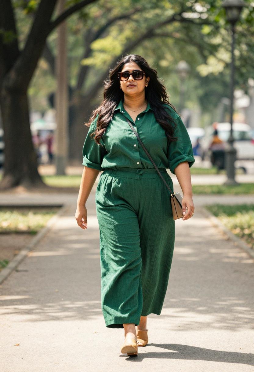 Fuchsia plus size button-down open over bralette and white tailored shorts, urban-cool spring look