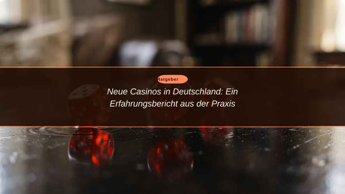 Neue Casinos in Deutschland: Ein Erfahrungsbericht aus der Praxis