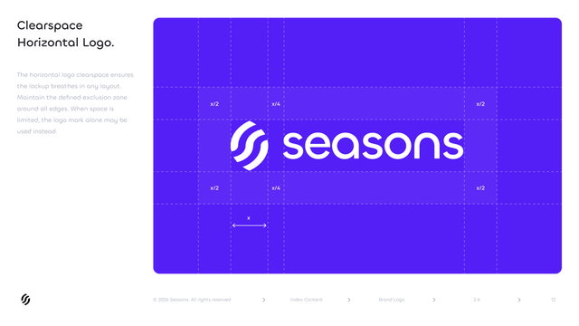 Seasons v2 Clearspace Horizontal Logo — Exclusion + Mark-Alone Fallback Rule.png