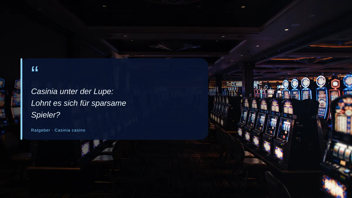 Casinia unter der Lupe: Lohnt es sich für sparsame Spieler?