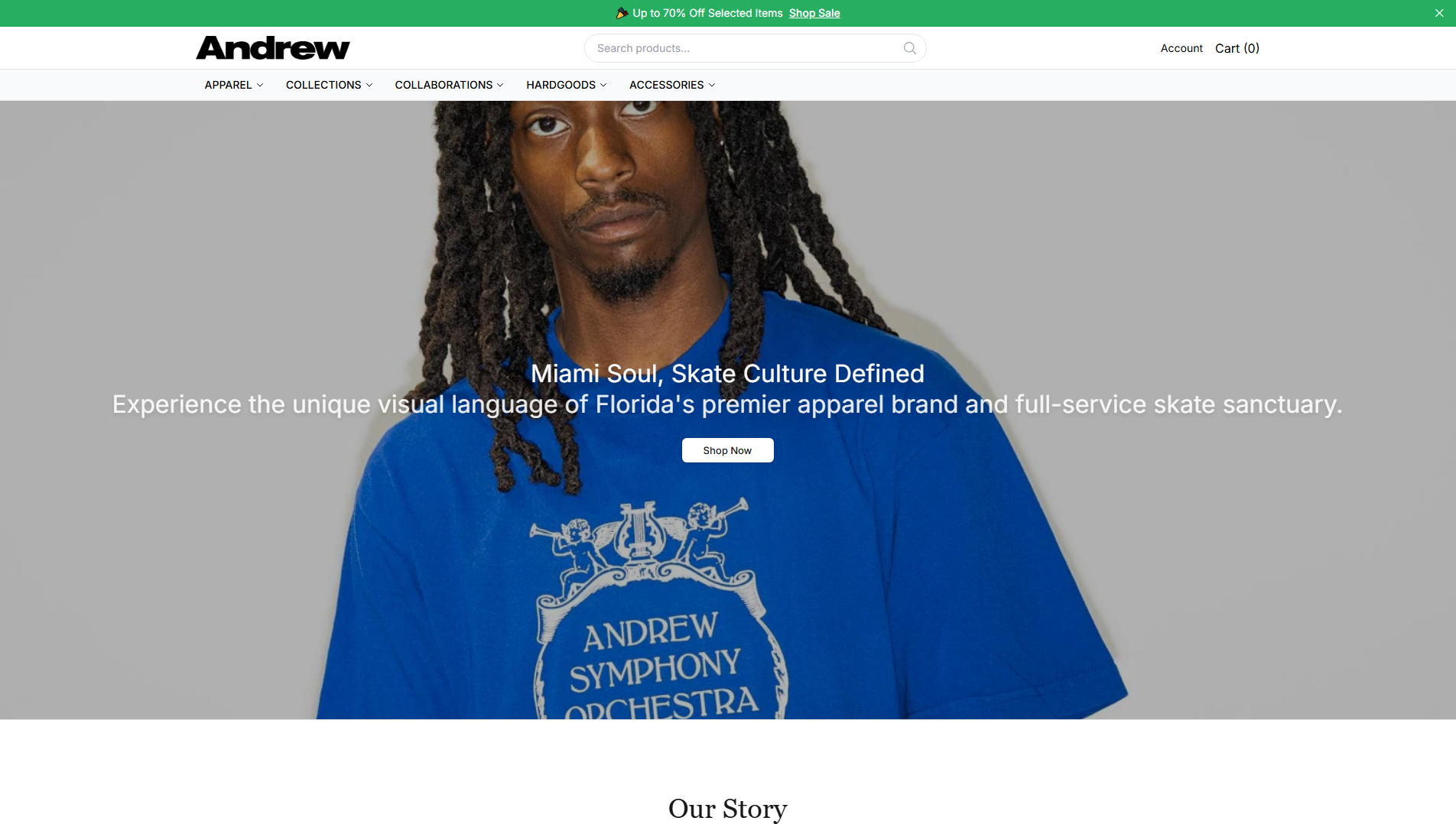 Stored capture of andrewmiamiattire.shop