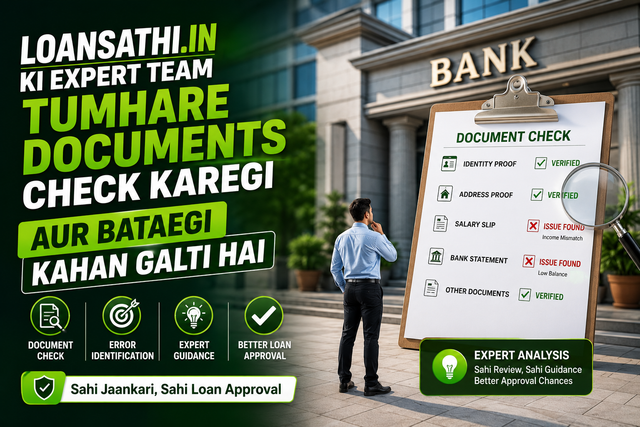 Loansathi.in Ki Expert Team Tumhare Documents Check Karegi Aur Bataegi Kahan Galti Hai
