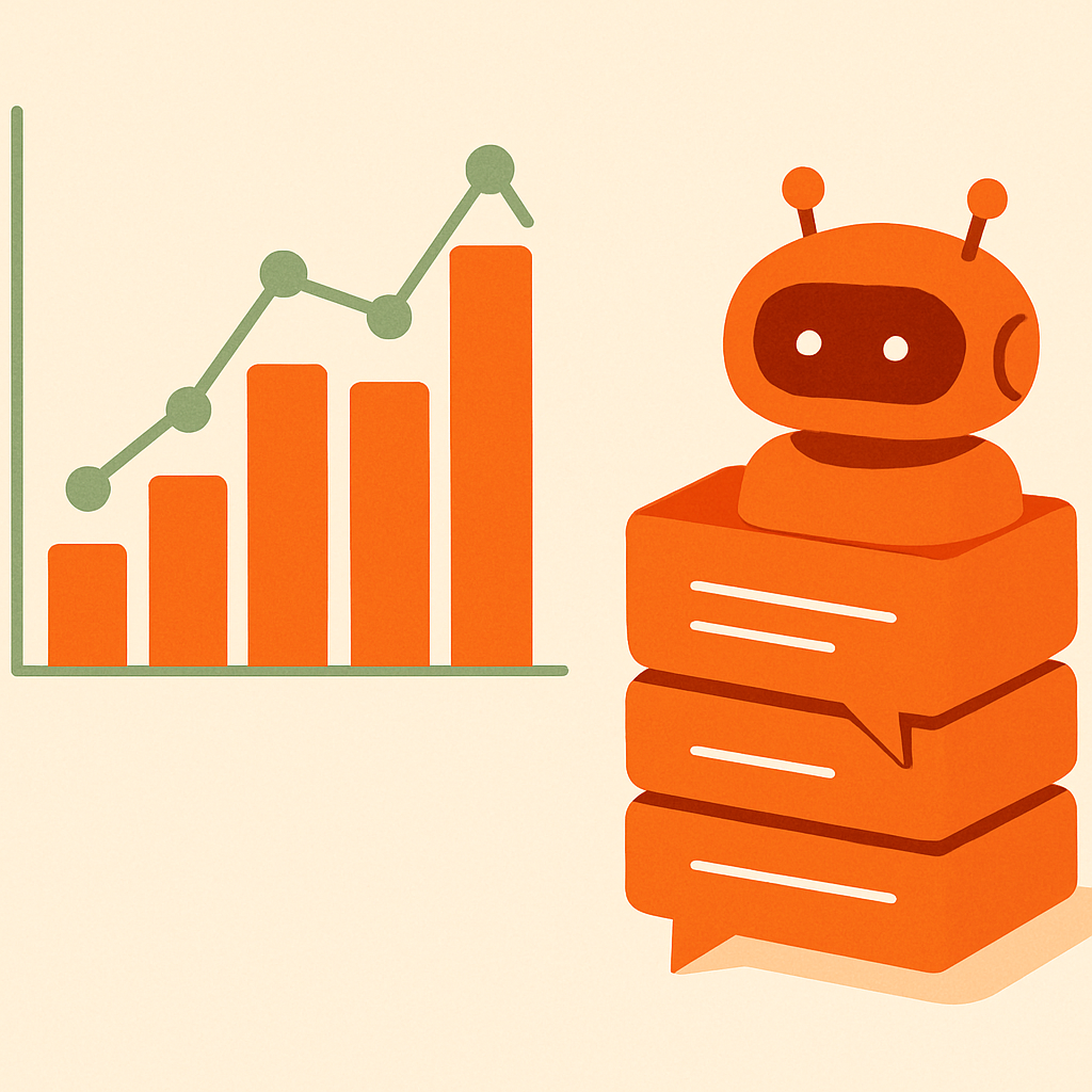 Graph showing peak hour order spikes and chatbot queue management