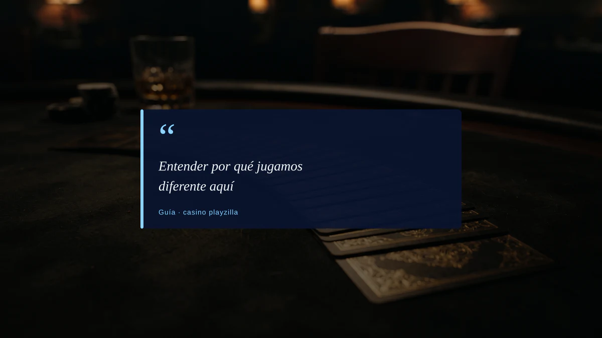 Entender por qué jugamos diferente aquí