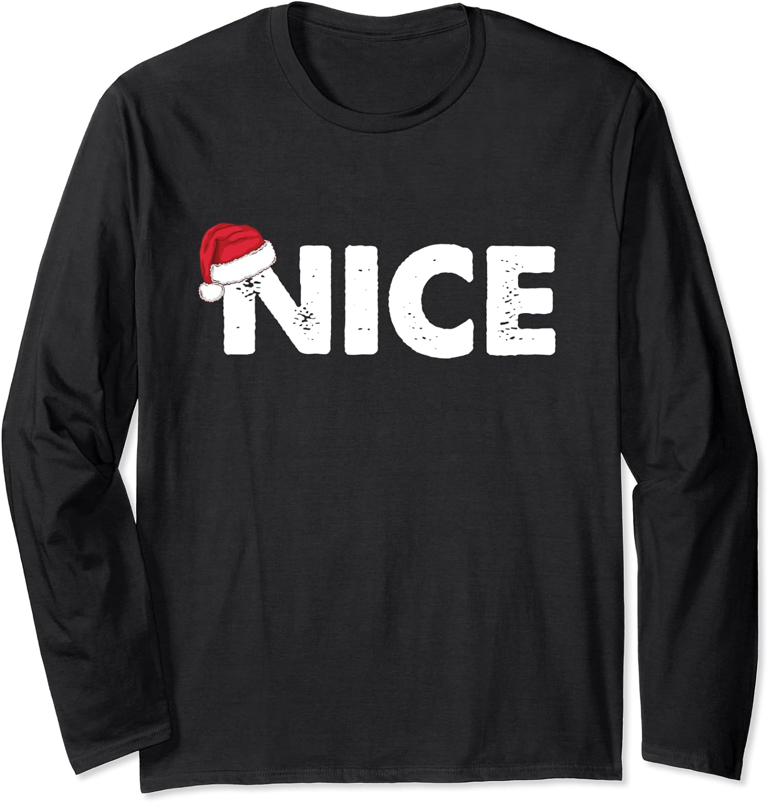 Santa Naughty Or Nice Matching Merry Christmas Xmas Long Sleeve T-Shirt