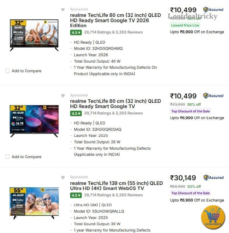 Top Branded Tvs – Just ₹10 | Best Price Drop Today