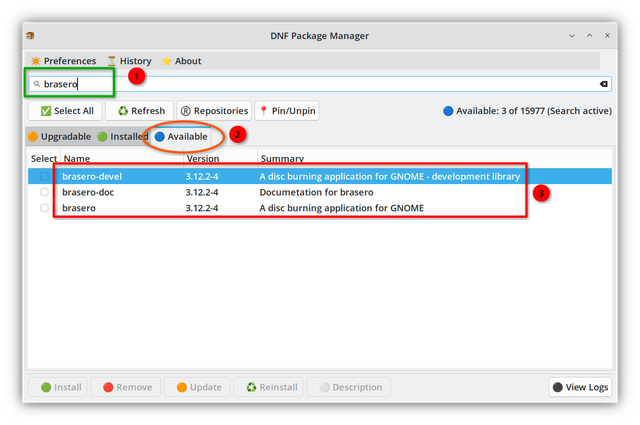brasero avail pkgs dnf pm gui.png