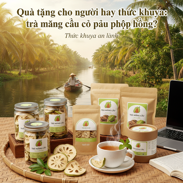 Quà tặng cho người hay thức khuya: trà mãng cầu có phù hợp không?