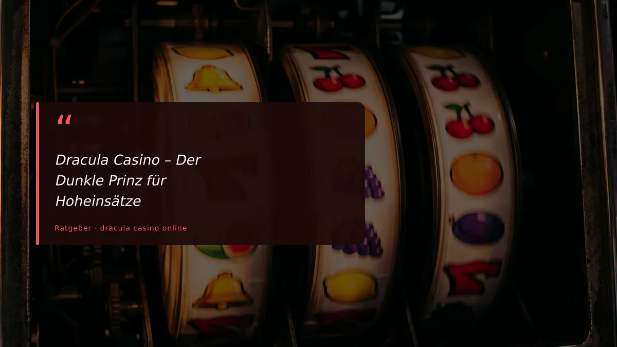 Dracula Casino – Der Dunkle Prinz für Hoheinsätze