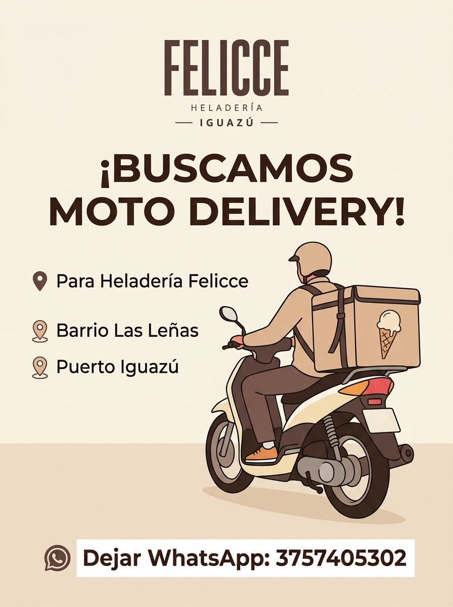 Heladora Busca Moto delibery en Puerto Iguazú