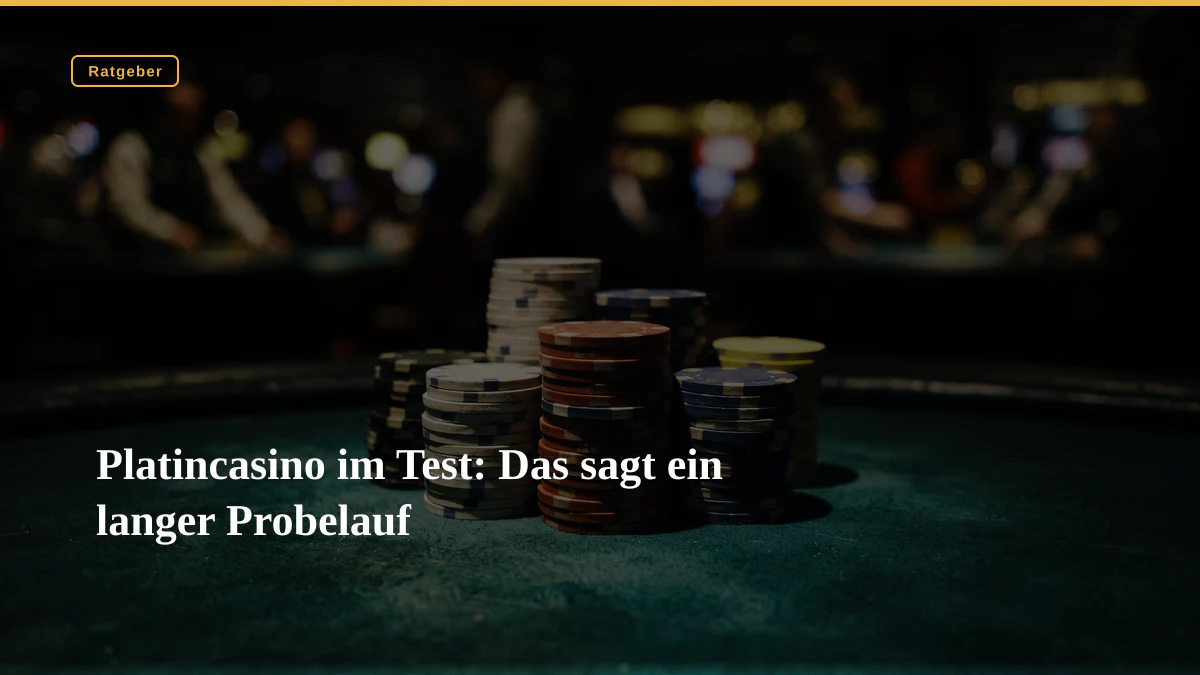 Platincasino im Test: Das sagt ein langer Probelauf
