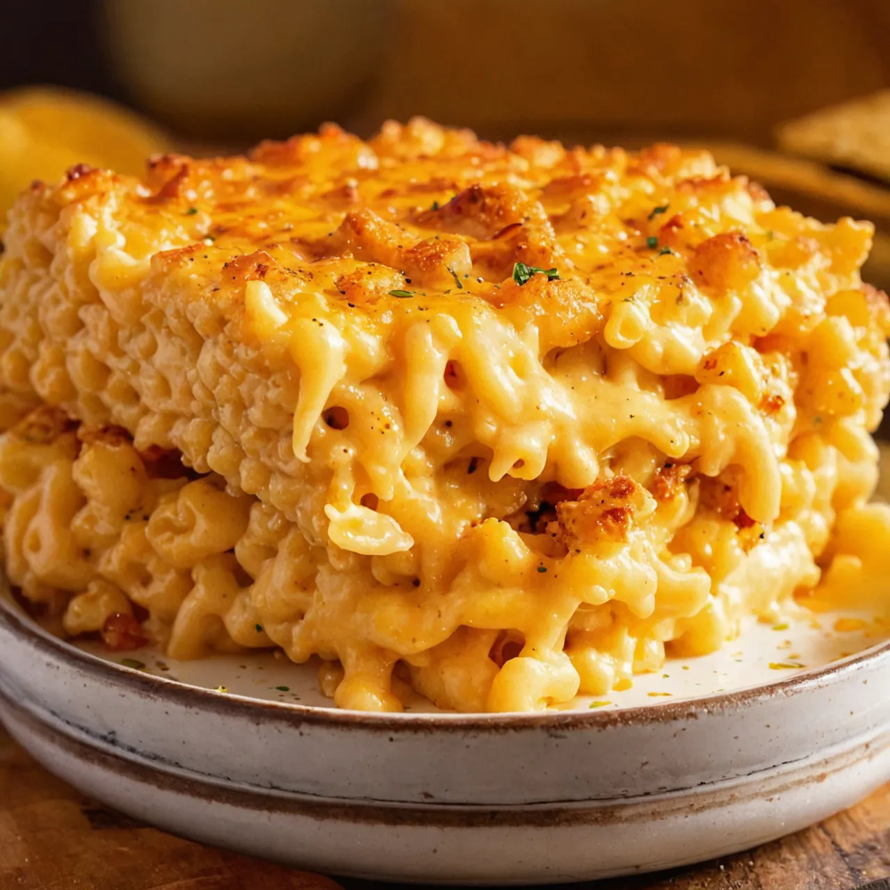 Cajun Baked Mac & Cheese with Smoked Gouda & Cheddar