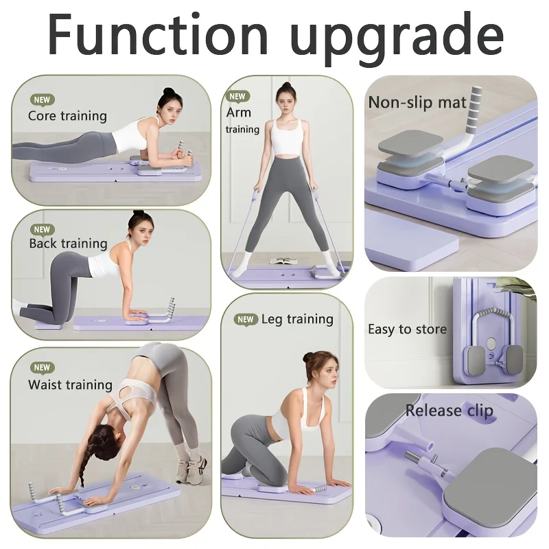 Abdominal Exercise Board Fitness Board Leg & Arm Toner Multifunctional Pilates Reformer Set Fitness Equipment for Home view 2