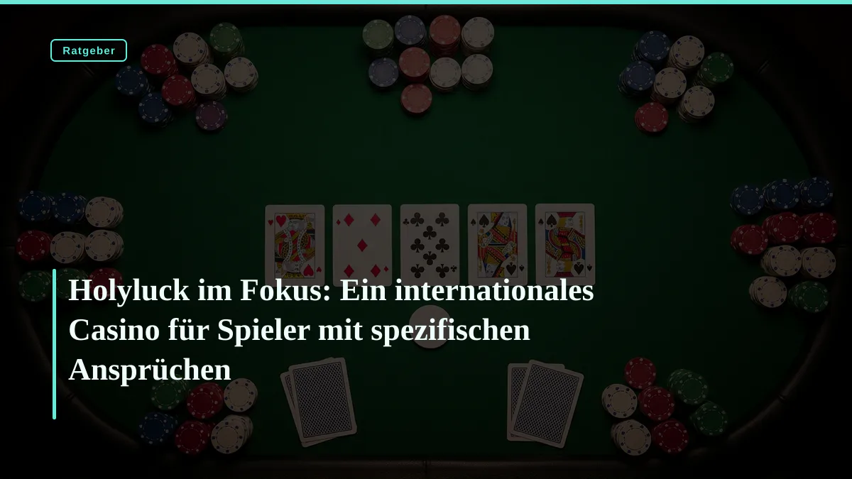 Holyluck im Fokus: Ein internationales Casino für Spieler mit spezifischen Ansprüchen