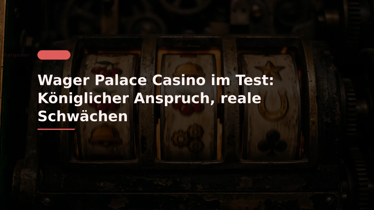 Wager Palace Casino im Test: Königlicher Anspruch, reale Schwächen
