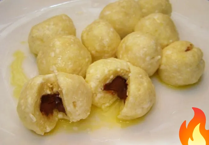 Постер Творожные клецки с шоколадом