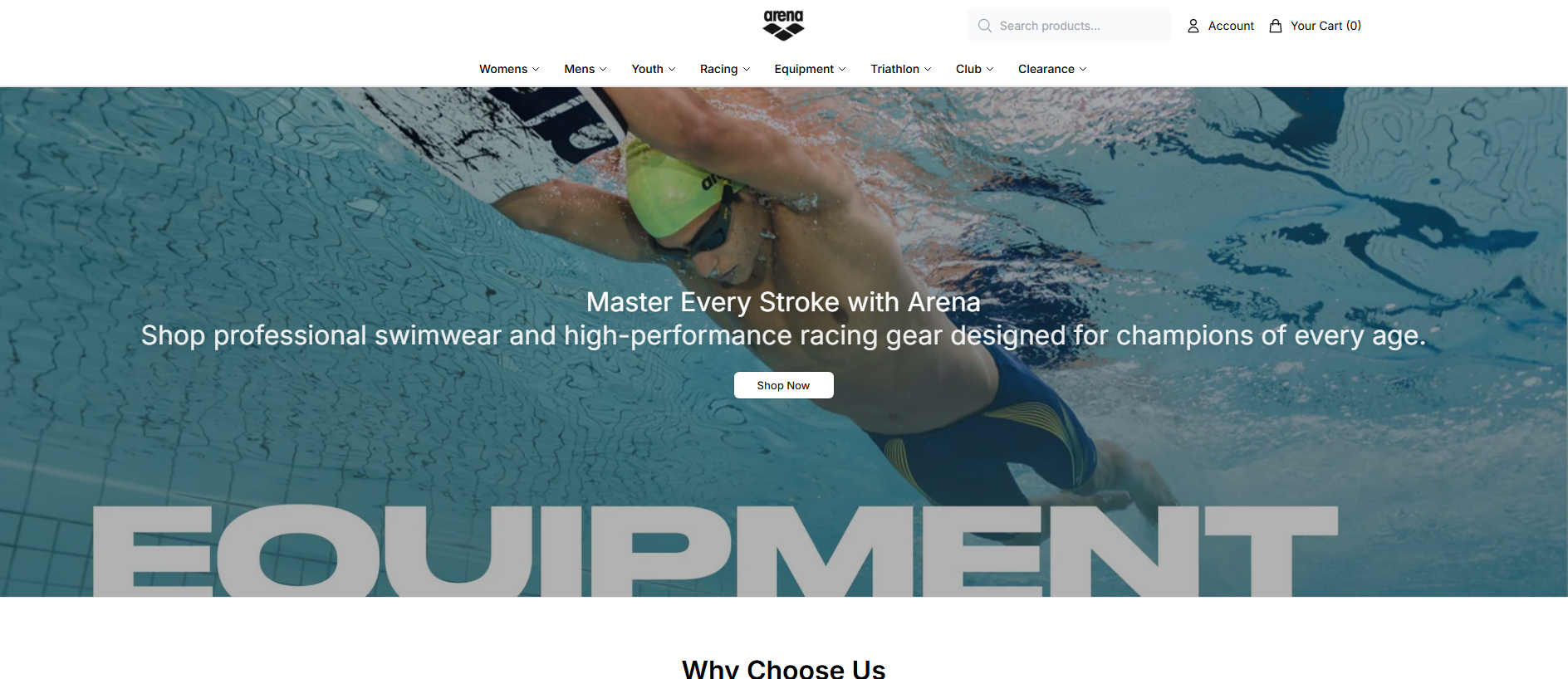 Stored capture of arenawaterinstinctwear.shop
