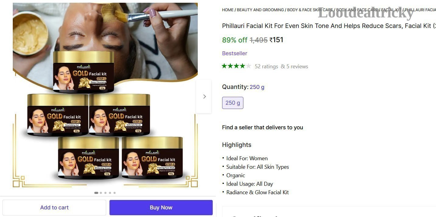 phillauri Facial Kit – Just ₹151 | Best Price Drop Today phillauri Facial Kit – Just ₹151 | Best Price Drop Today