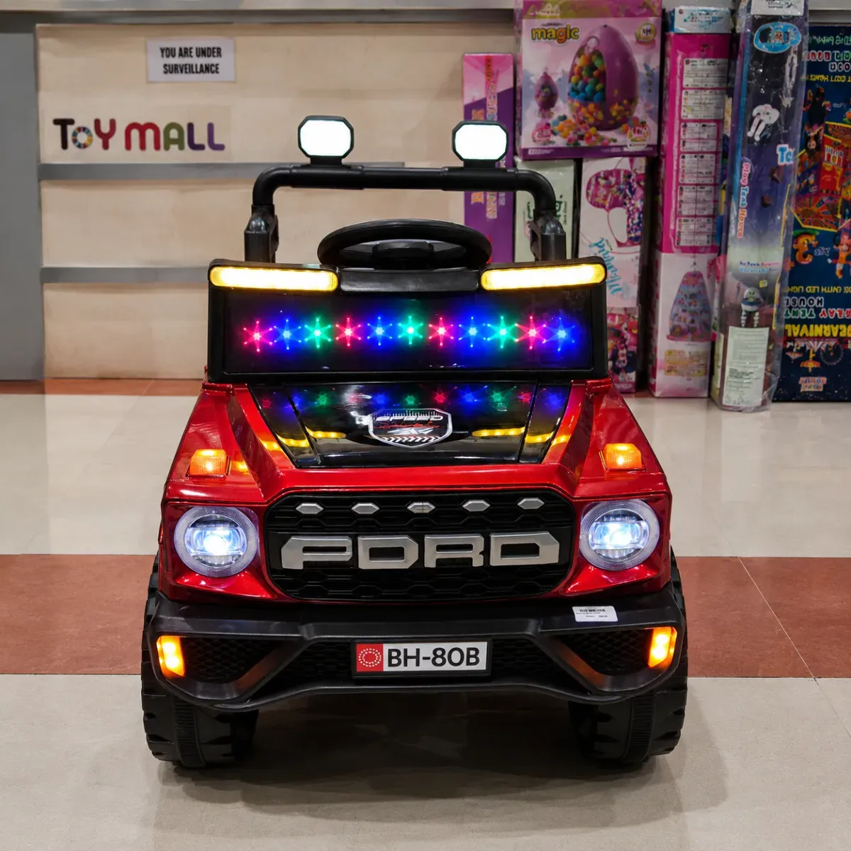 80 B Operated Jeep for Kids with Parental Control | Kids Electric Battery Car with 4x4 Motors, RGB Lights & Music | Rechargeable Electric Ride on Toy Car for Kid 1 to 6 Years photo 3