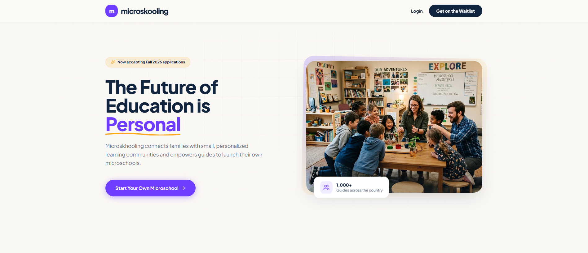 Screenshot of microskooling.com