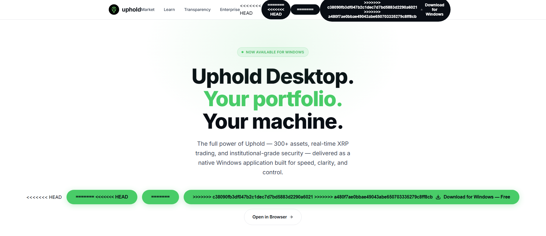 Screenshot of uphold-desktopapp.com