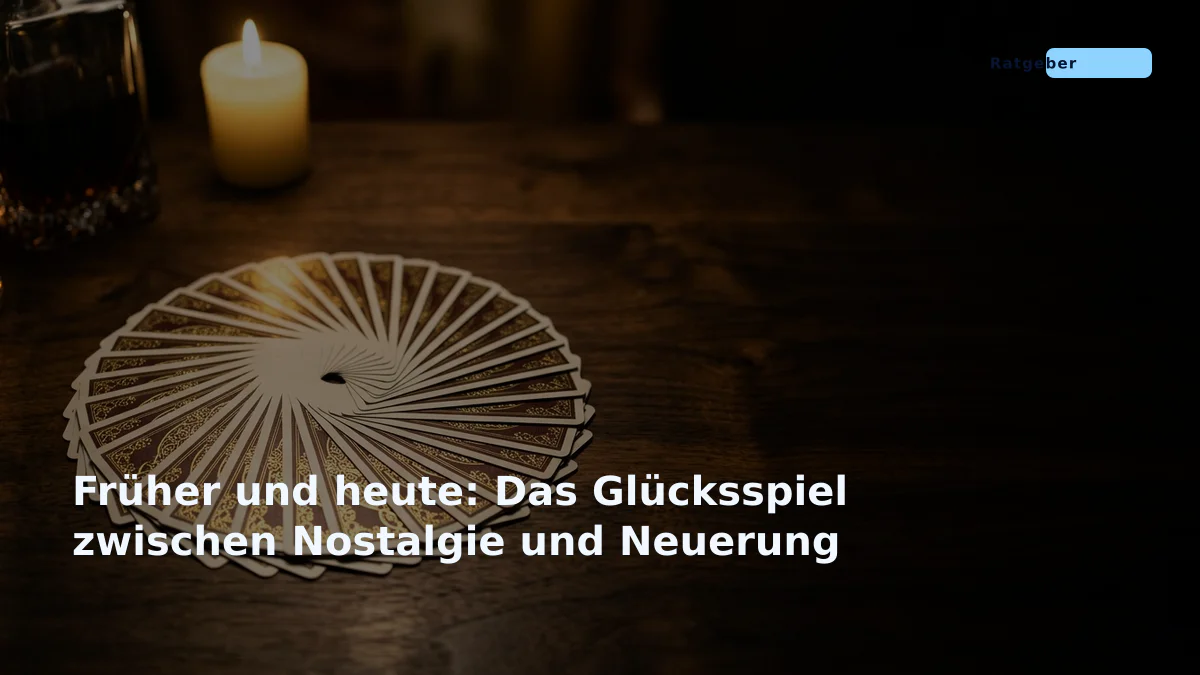 Früher und heute: Das Glücksspiel zwischen Nostalgie und Neuerung