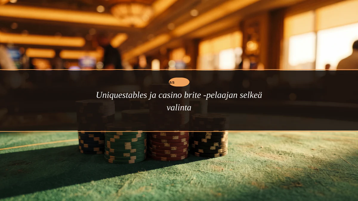 Uniquestables ja casino brite -pelaajan selkeä valinta