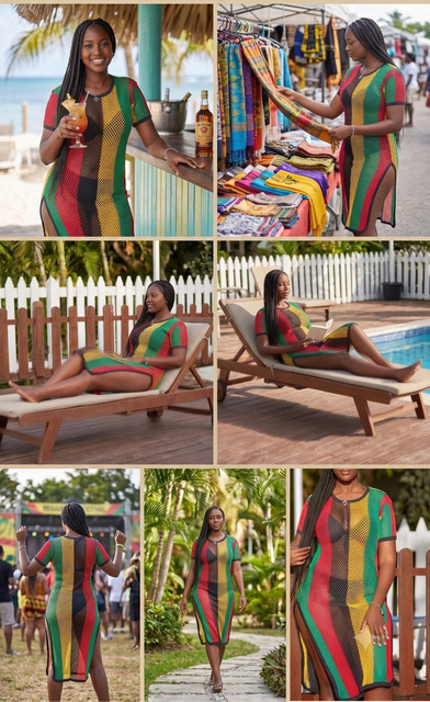 Rasta Midi Dress