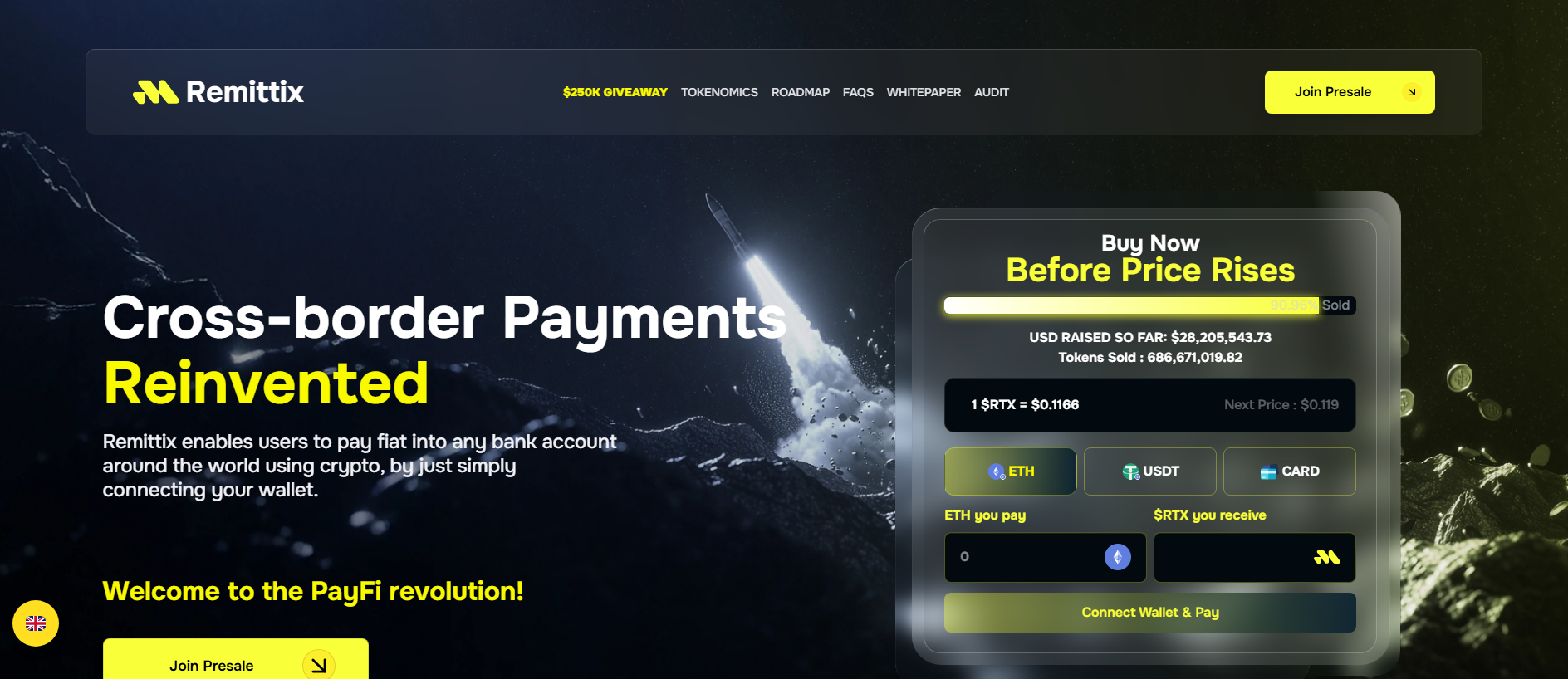 Screenshot of remittix-krypto.pages.dev