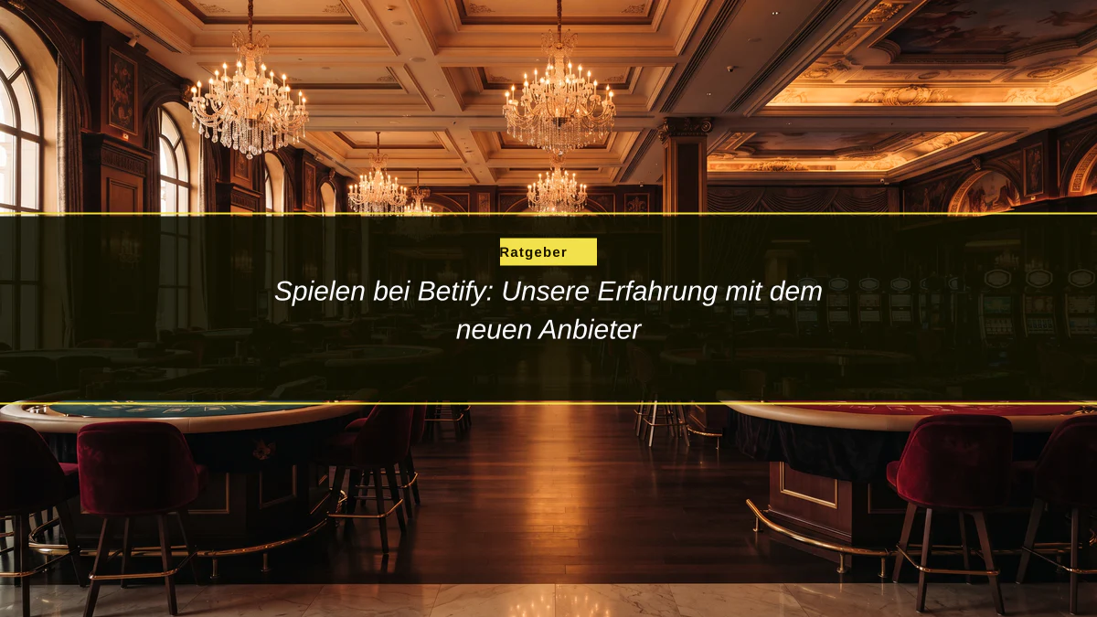 Spielen bei Betify: Unsere Erfahrung mit dem neuen Anbieter