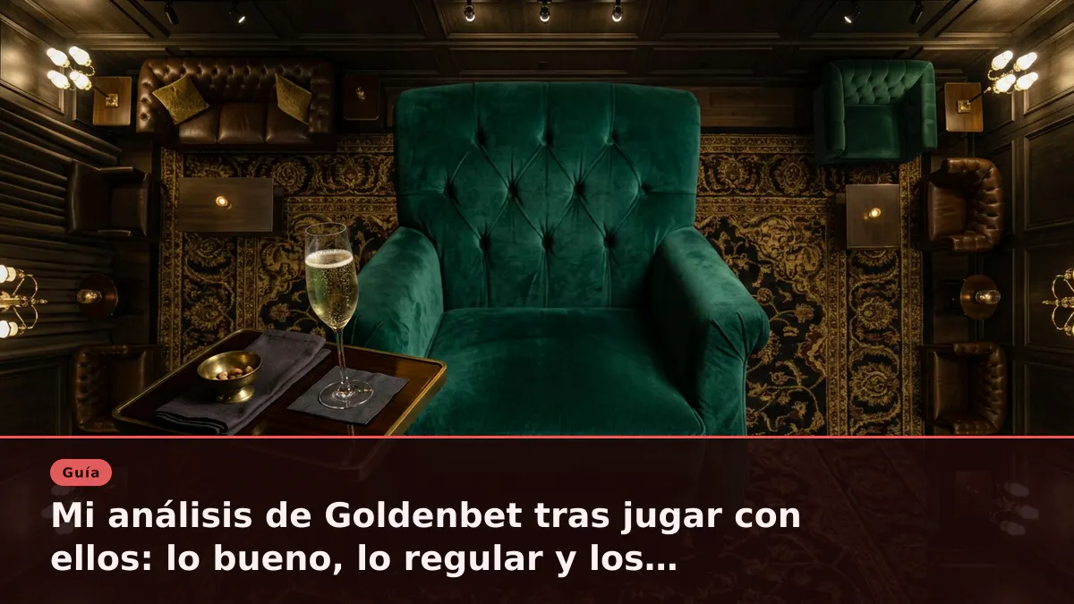 Mi análisis de Goldenbet tras jugar con ellos: lo bueno, lo regular y los detalles que importan