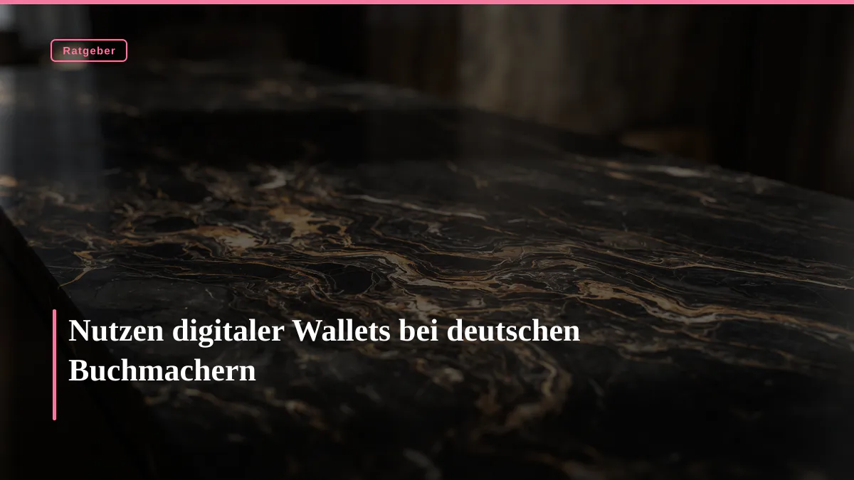 Nutzen digitaler Wallets bei deutschen Buchmachern