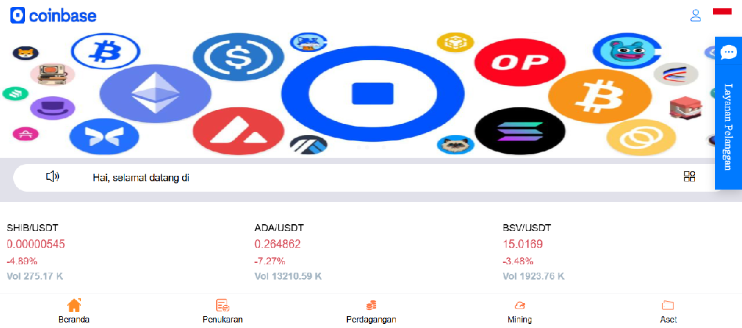Screenshot of coinbas.one