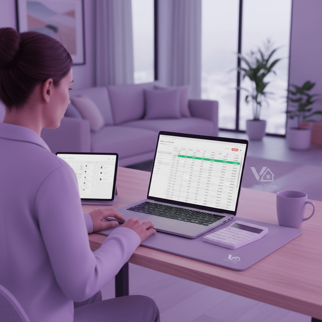 A modern host workspace reviewing OTA fees and direct booking performance