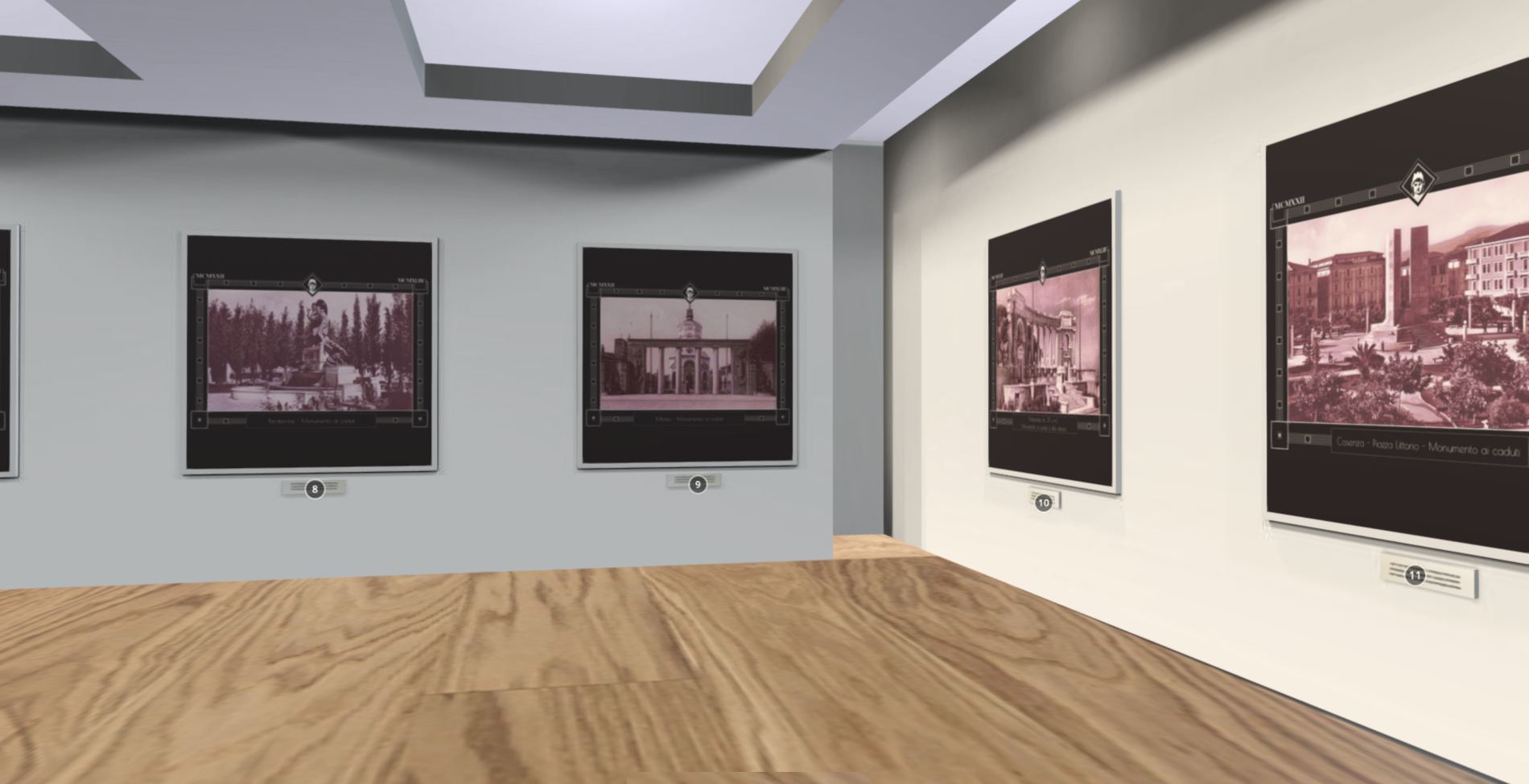 Galleria 3d di antiquariato con uso degli NFT