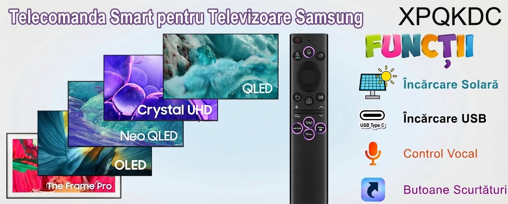 Дистанционно управление Samsung със соларно зареждане и гласов контрол