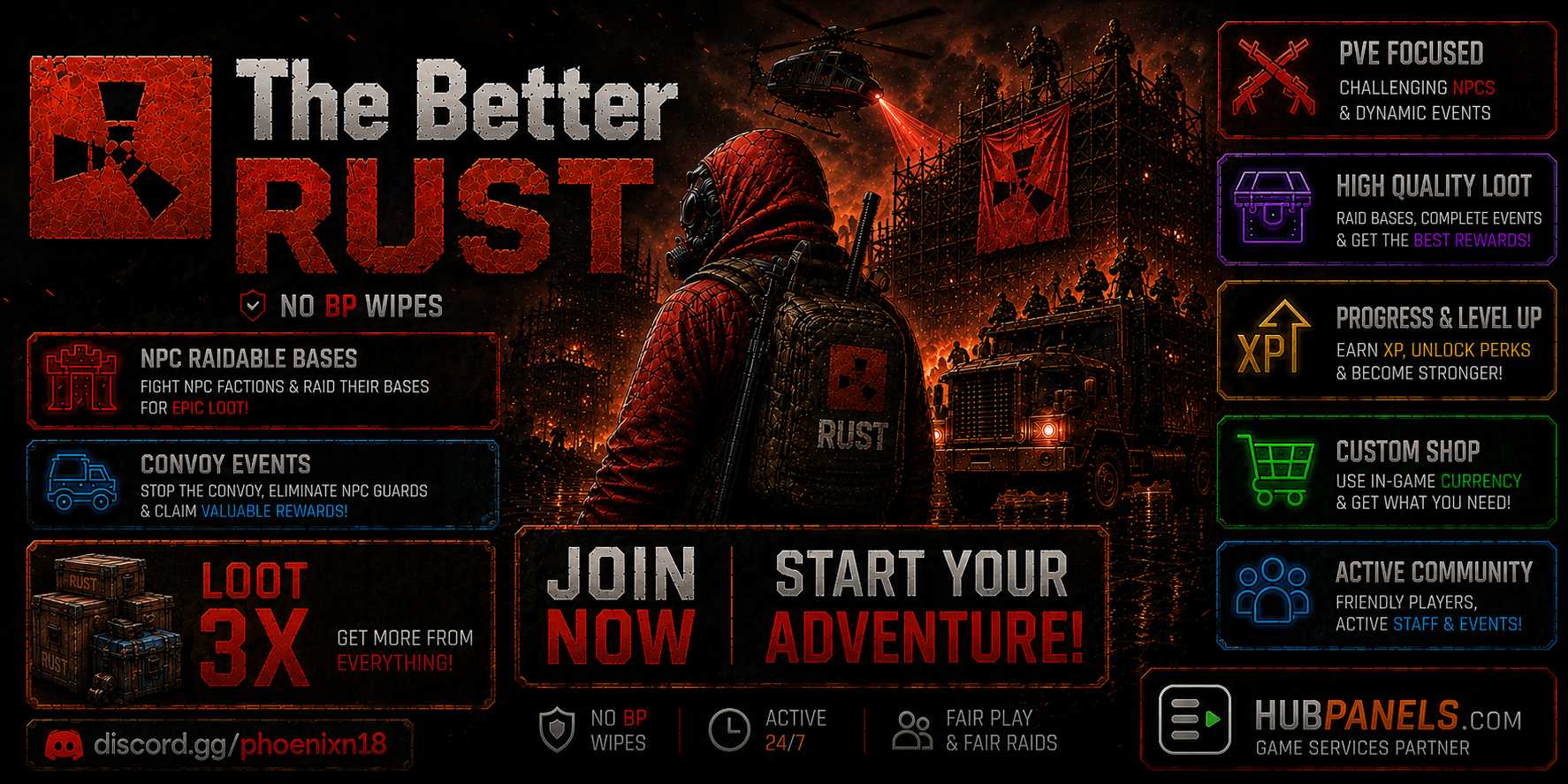 The Better Rust 3X | EU | PvE | No BP Wipes image