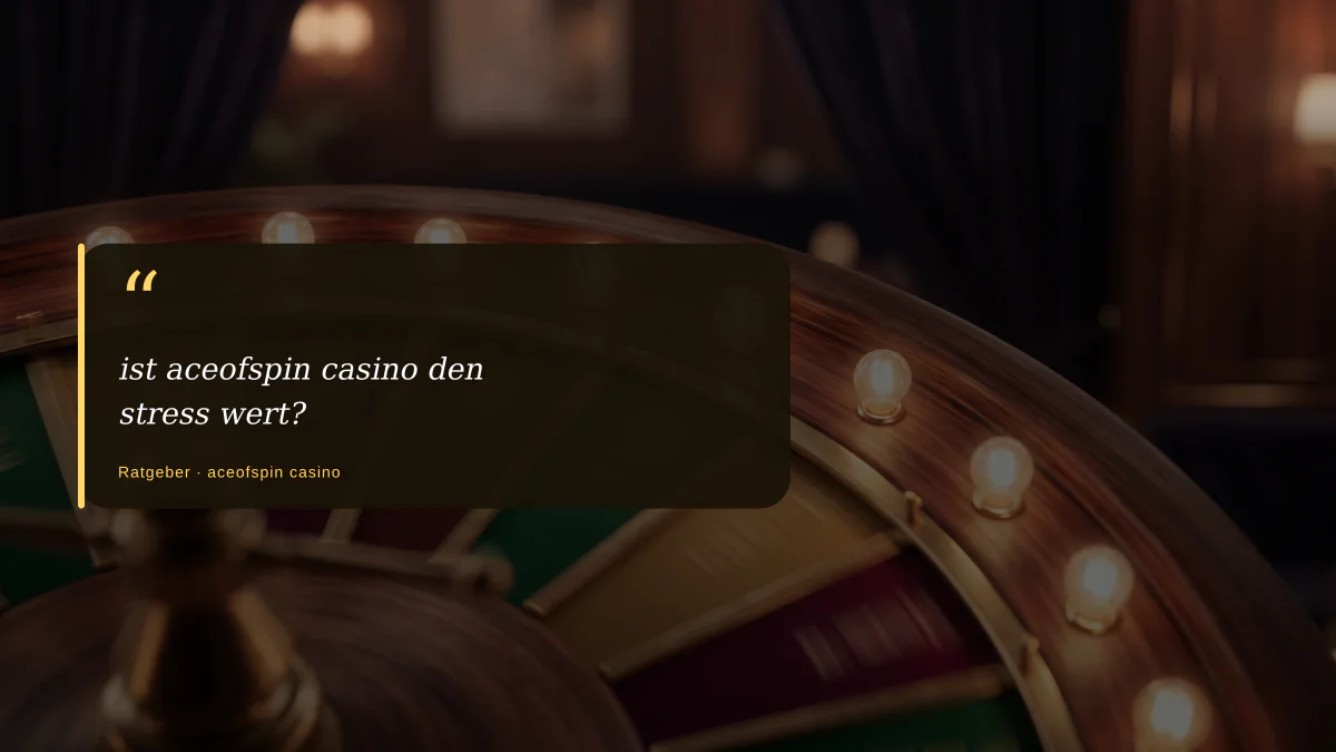 ist aceofspin casino den stress wert?