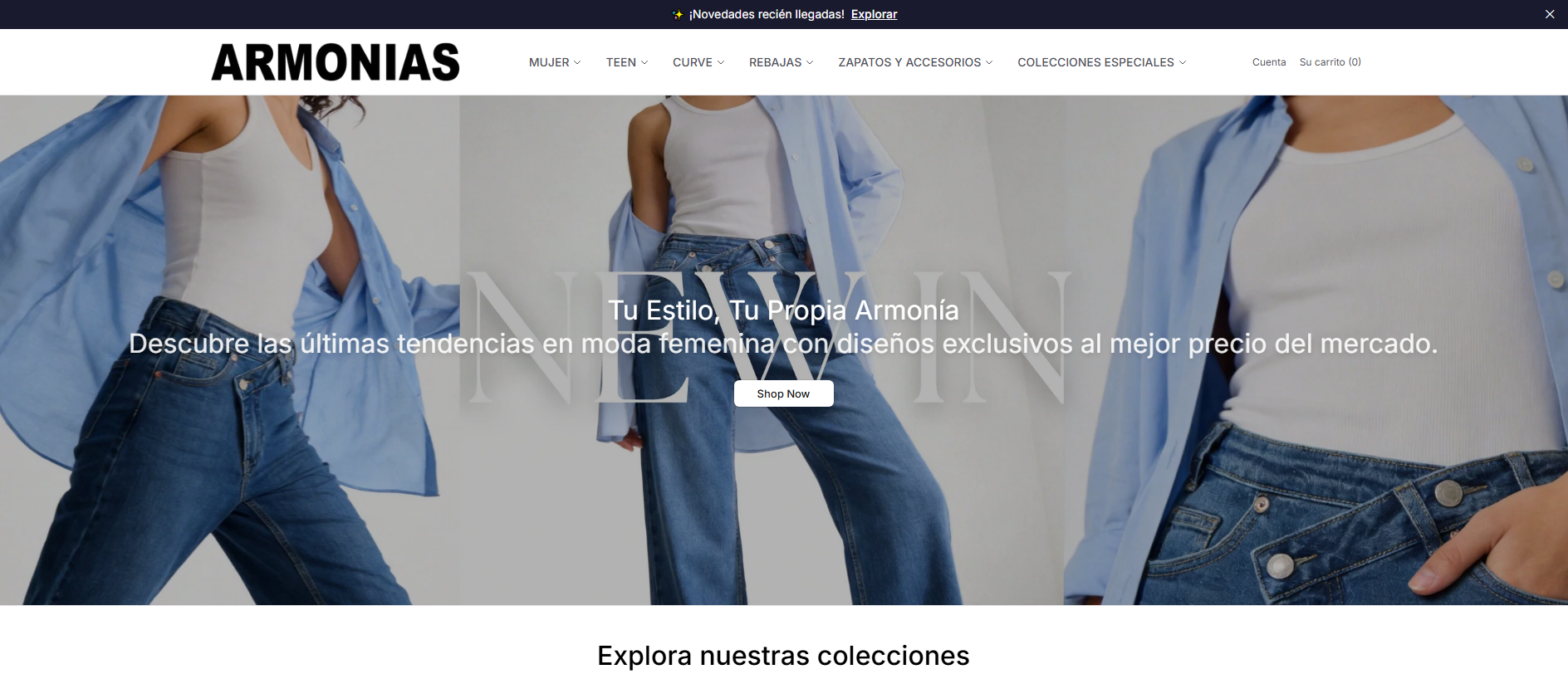 Stored capture of armoniasshop.shop