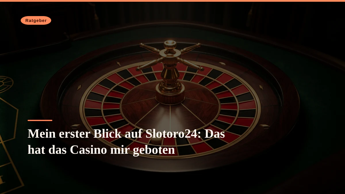 Mein erster Blick auf Slotoro24: Das hat das Casino mir geboten