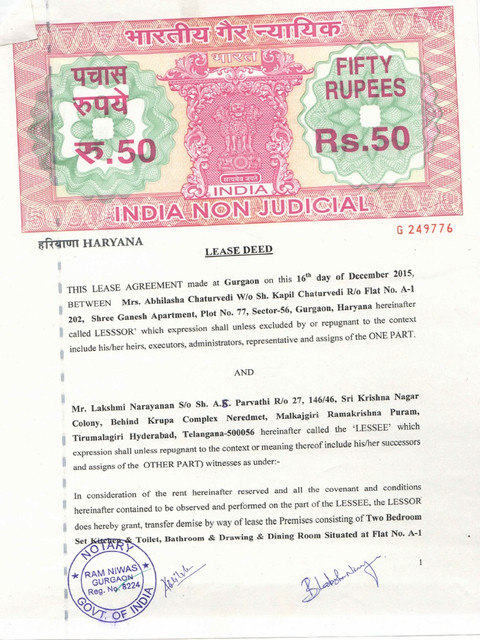 rent agreement