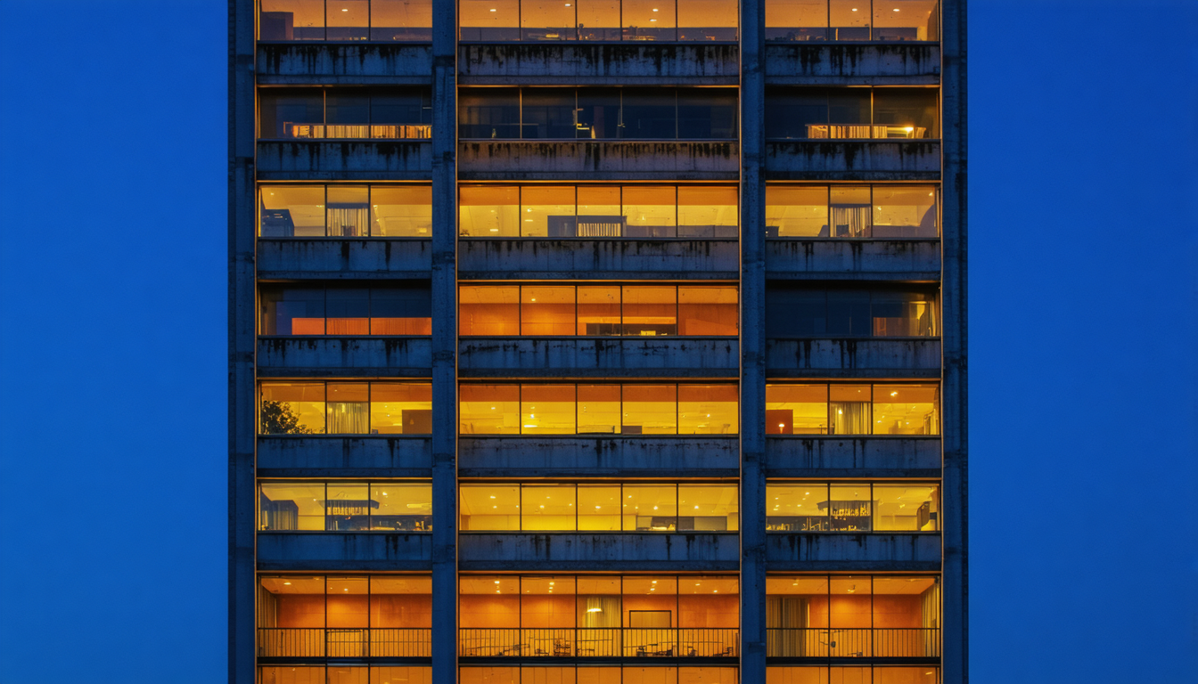 A building that can't decide whether it's a laboratory or a confessional, so it split the difference by floor.